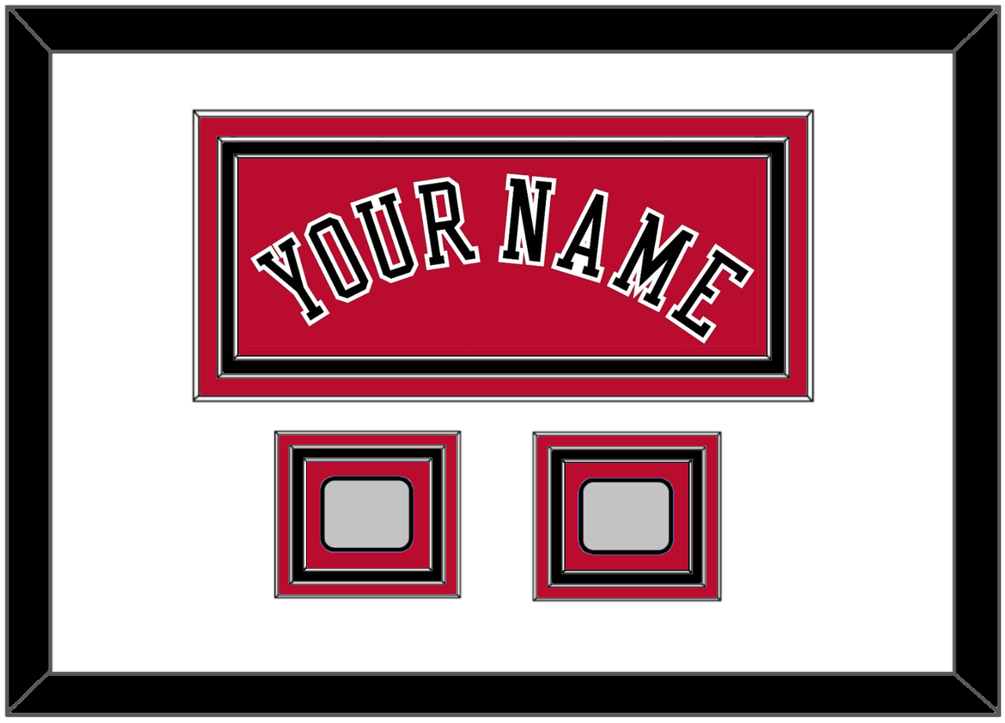 Chicago Name & 2 Finals Patches - Road Red (1986-2017) - Premier Tier 1