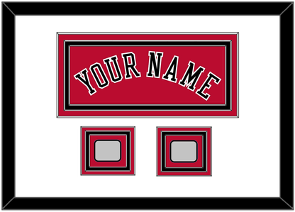 Chicago Name & 2 Finals Patches - Road Red (1986-2017) - Premier Tier 1