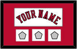 Chicago Name & 3 Finals Patches - Home White (1986-2017) - Single Mat 1