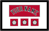 Chicago Name & 3 Champions Trophy Patches - Road Red (1986-2017) - Single Mat 1