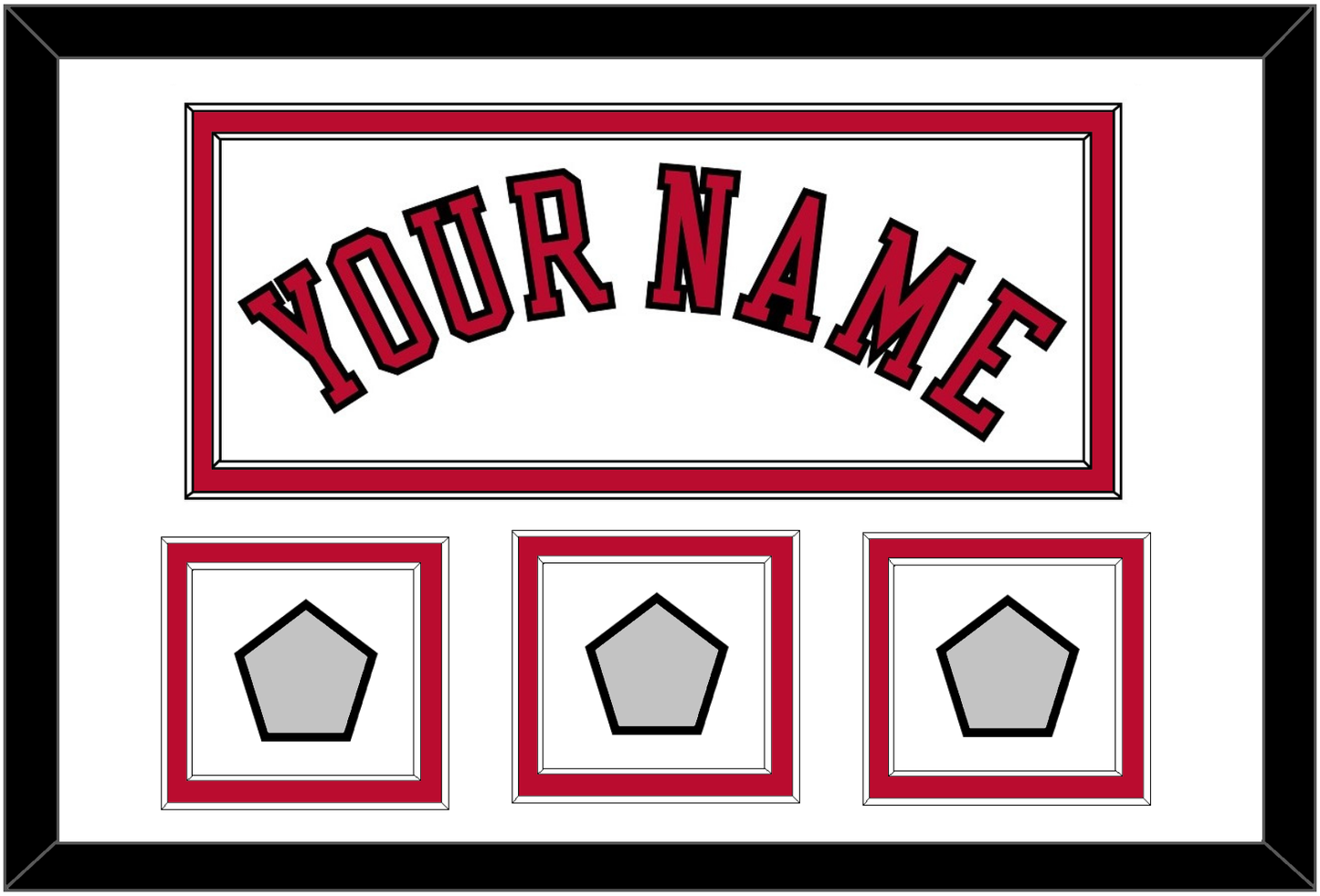 Chicago Name & 3 Champions Trophy Patches - Home White (1986-2017) - Signature Tier 1