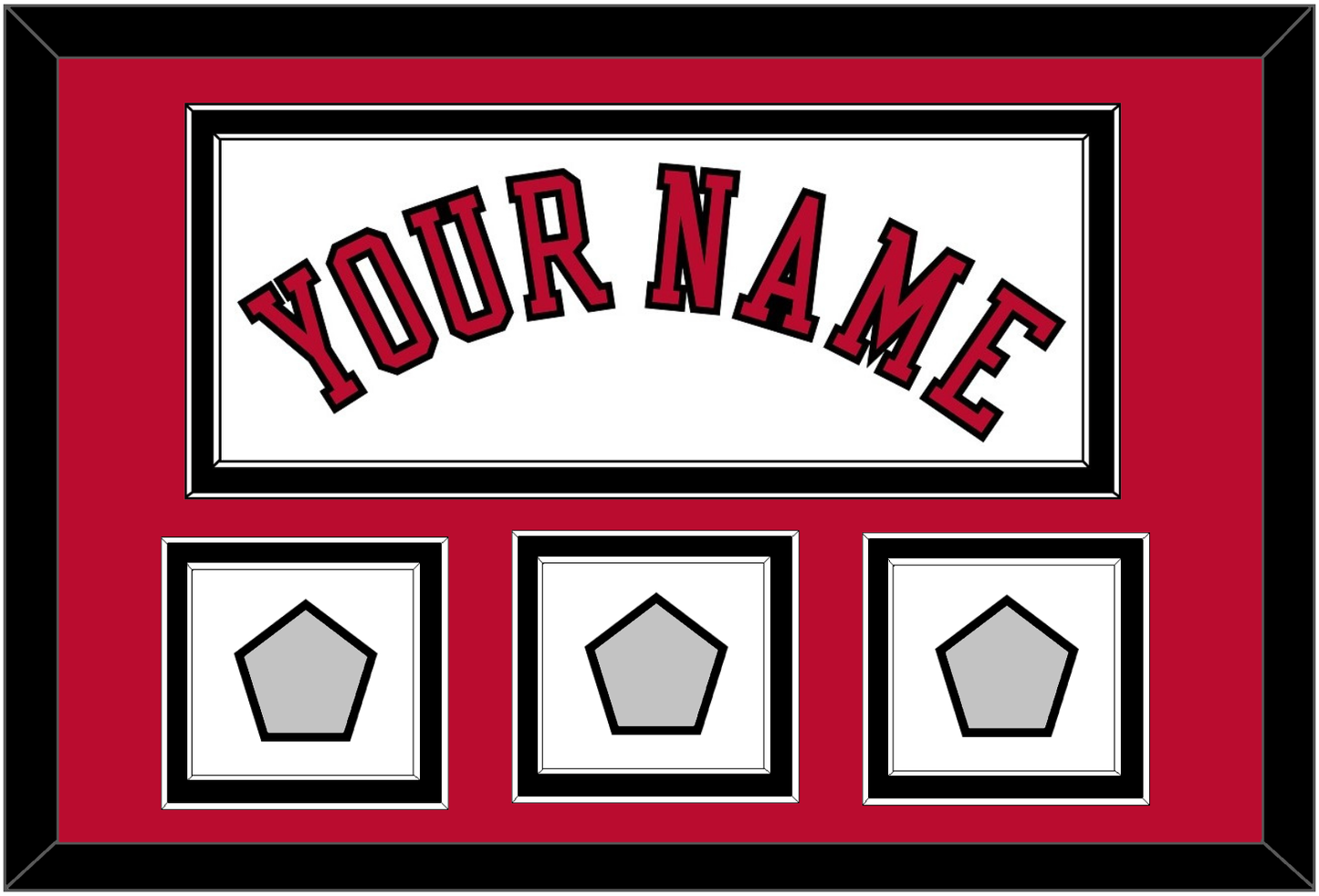 Chicago Name & 3 Champions Trophy Patches - Home White (1986-2017) - Signature Tier 2