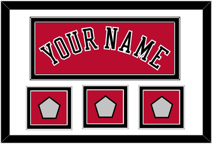 Chicago Name & 3 Finals Patches - Road Red (1986-2017) - Signature Tier 1