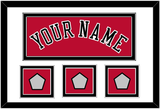 Chicago Name & 3 Finals Patches - Road Red (1986-2017) - Double Mat 1