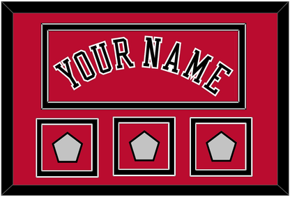 Chicago Name & 3 Finals Patches - Road Red (1986-2017) - Signature Tier 2