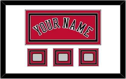 Chicago Name & 3 Finals Patches - Road Red (1986-2017) - Premier Tier 1