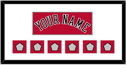Chicago Name & 6 Champions Trophy Patches - Road Red (1986-2017) - Essential Tier 1
