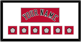 Chicago Name & 6 Champions Trophy Patches - Road Red (1986-2017) - Single Mat 1