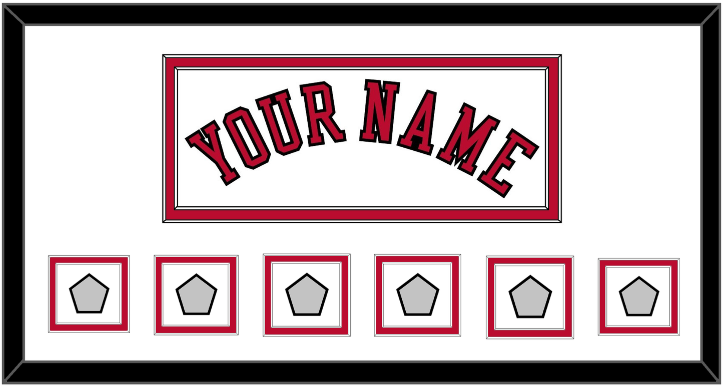 Chicago Name & 6 Champions Trophy Patches - Home White (1986-2017) - Signature Tier 1