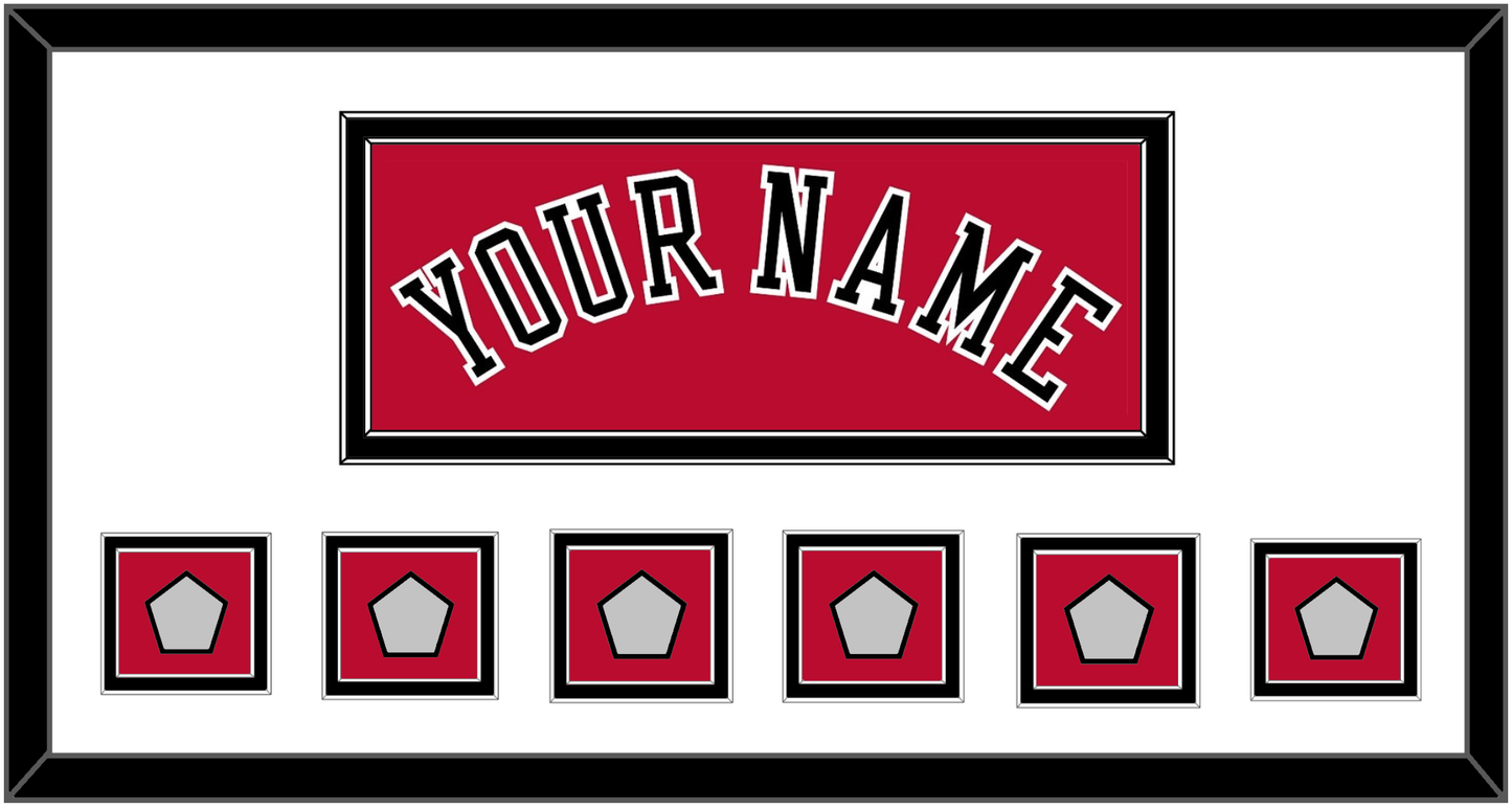 Chicago Name & 6 Champions Trophy Patches - Road Red (1986-2017) - Signature Tier 1