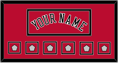 Chicago Name & 6 Champions Trophy Patches - Road Red (1986-2017) - Signature Tier 2