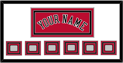 Chicago Name & 6 Champions Trophy Patches - Road Red (1986-2017) - Premier Tier 1