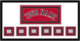 Chicago Name & 6 Champions Trophy Patches - Road Red (1986-2017) - Triple Mat 1