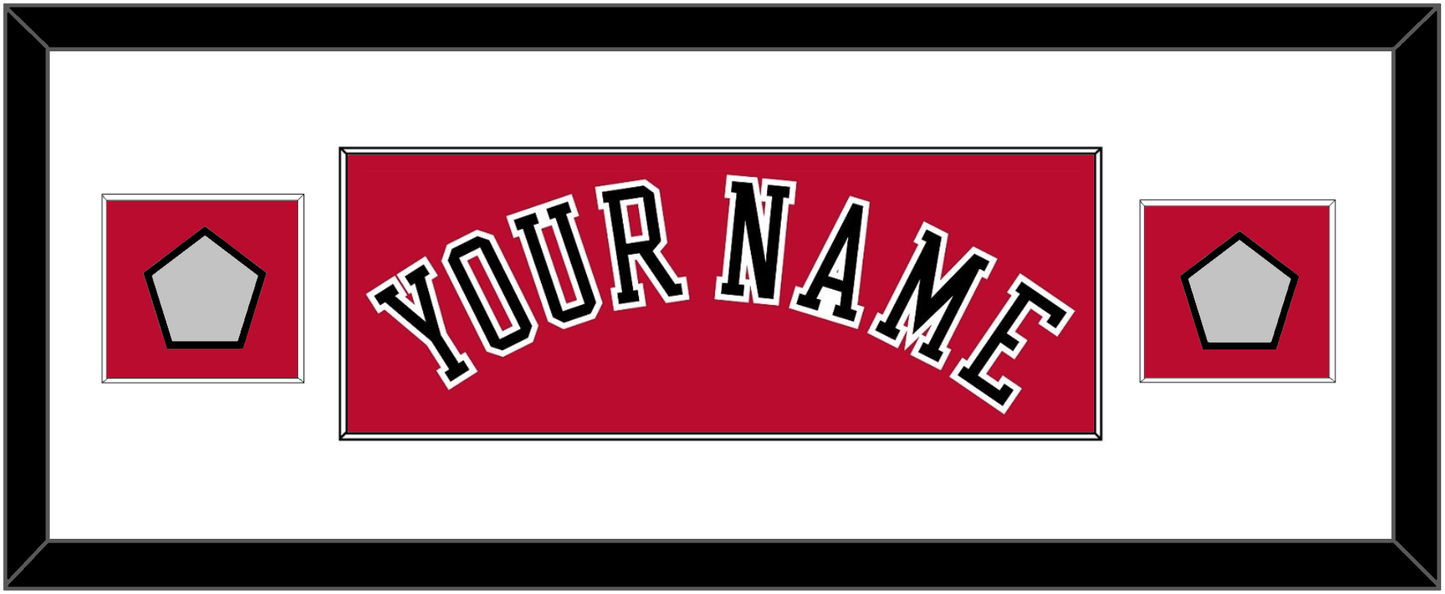 Chicago Name & 2 Champions Trophy Patches - Road Red (1986-2017) - Essential Tier 2