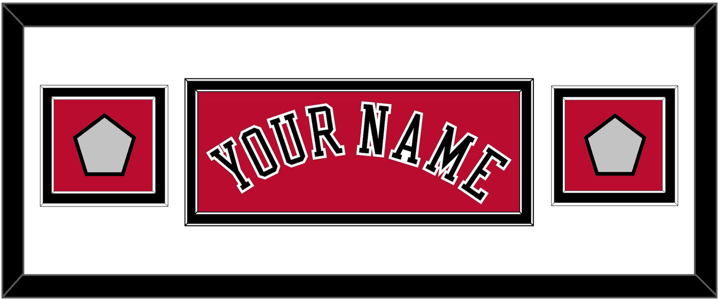 Chicago Name & 2 Champions Trophy Patches - Road Red (1986-2017) - Signature Tier 2