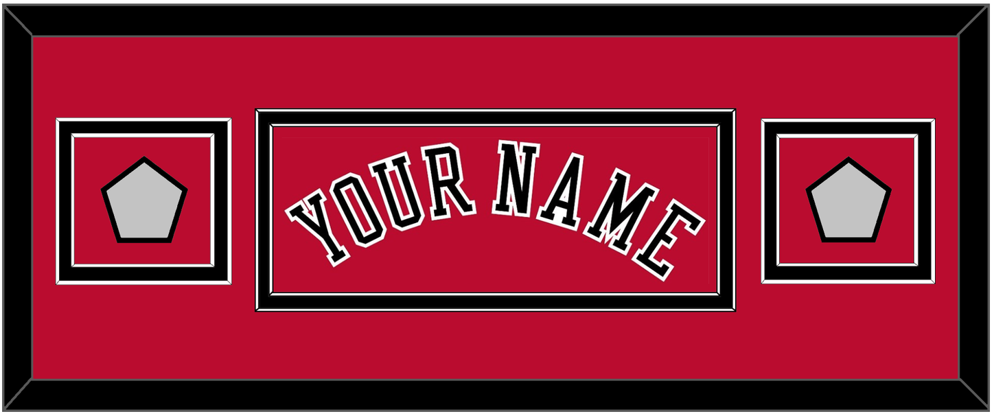 Chicago Name & 2 Finals Patches - Road Red (1986-2017) - Signature Tier 4