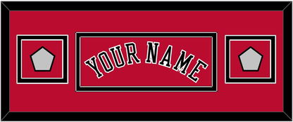 Chicago Name & 2 Finals Patches - Road Red (1986-2017) - Signature Tier 4