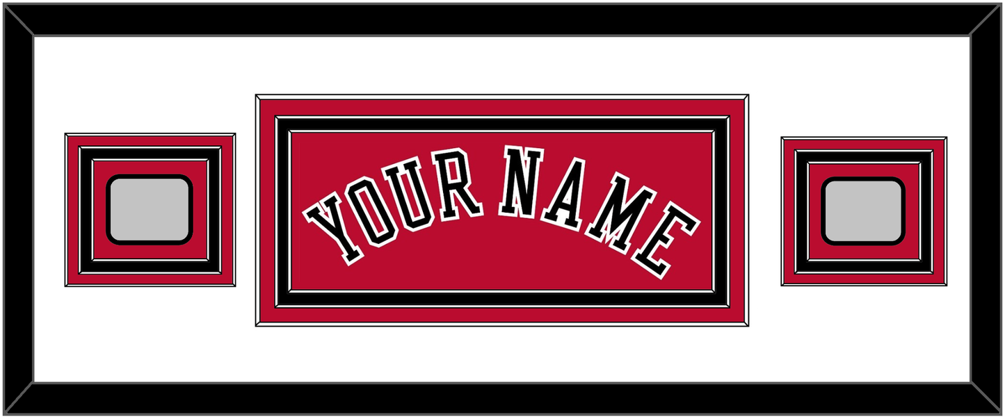 Chicago Name & 2 Champions Patches - Road Red (1986-2017) - Premier Tier 2