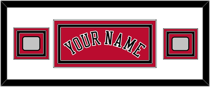 Chicago Name & 2 Champions Patches - Road Red (1986-2017) - Premier Tier 2