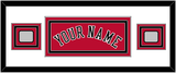 Chicago Name & 2 Champions Patches - Road Red (1986-2017) - Triple Mat 2