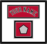 Chicago Name & 2X Champions Patch - Road Red (1986-2017) - Double Mat 1