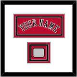 Chicago Name & 2X Champions Patch - Road Red (1986-2017) - Triple Mat 1