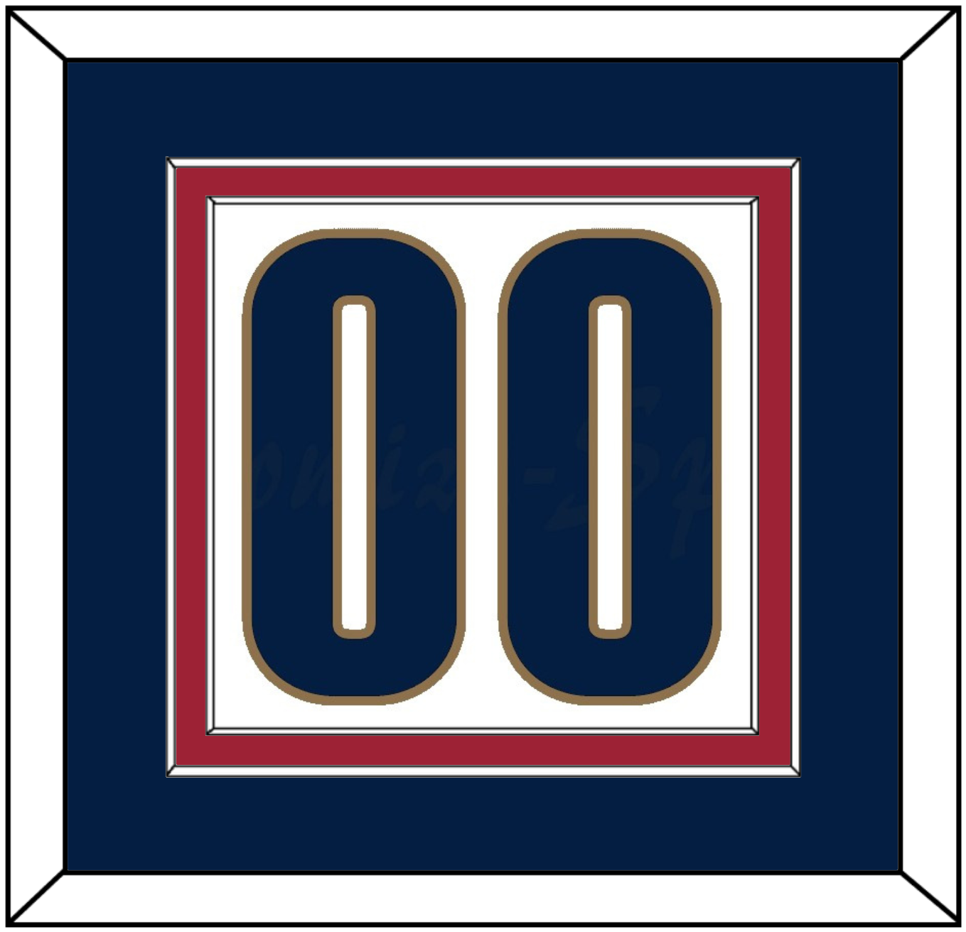 Cleveland Number - Home White (2003-2010) - Signature Tier 2