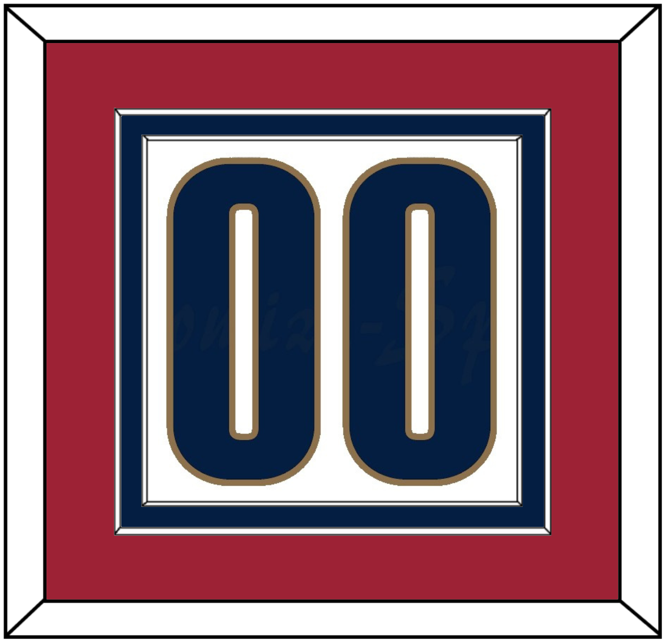 Cleveland Number - Home White (2003-2010) - Signature Tier 3