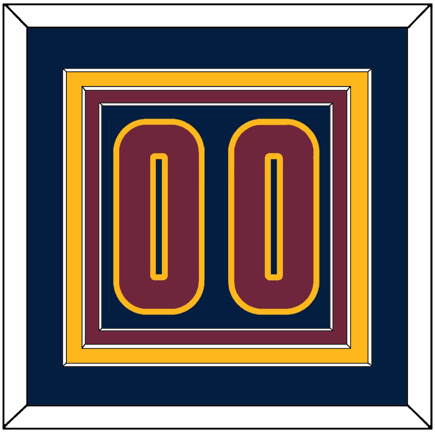 Cleveland Number - Alternate Blue (2014-2017) - Premier Tier 2