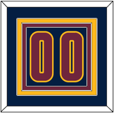 Cleveland Number - Alternate Blue (2014-2017) - Triple Mat 2