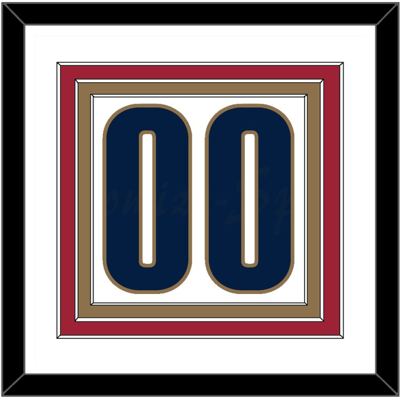 Cleveland Number - Home White (2003-2010) - Triple Mat 1