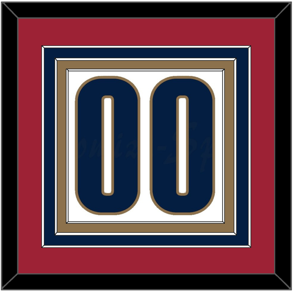 Cleveland Number - Home White (2003-2010) - Triple Mat 2