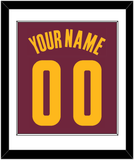 Cleveland Name & Number - Road Red (2010-2017) - Single Mat 1