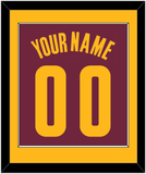 Cleveland Name & Number - Road Red (2010-2017) - Single Mat 2