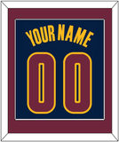 Cleveland Name & Number - Alternate Blue (2014-2017) - Single Mat 2