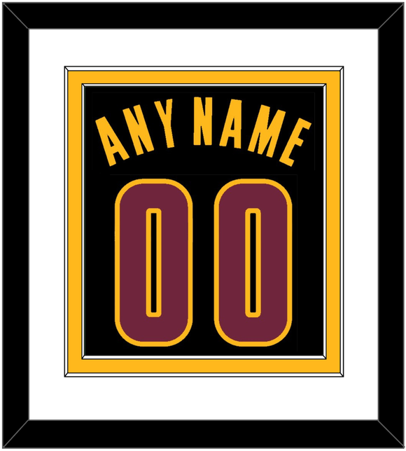 Cleveland Name & Number - Black Pride (2015-2017) - Double Mat 2