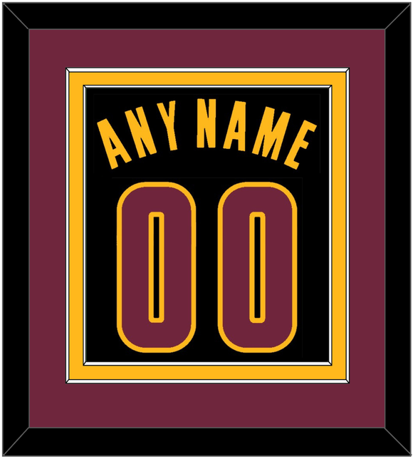 Cleveland Name & Number - Black Pride (2015-2017) - Double Mat 4