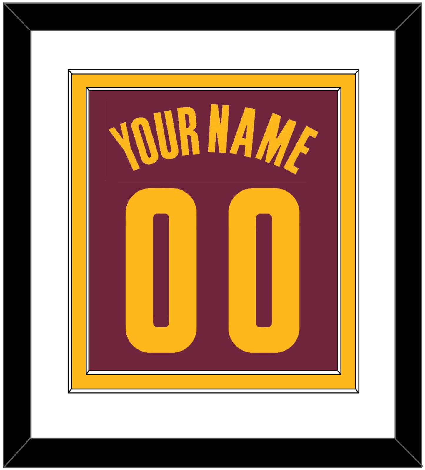 Cleveland Name & Number - Road Red (2010-2017) - Signature Tier 1
