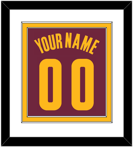 Cleveland Name & Number - Road Red (2010-2017) - Signature Tier 1