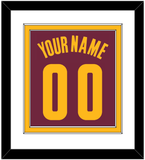 Cleveland Name & Number - Road Red (2010-2017) - Double Mat 1