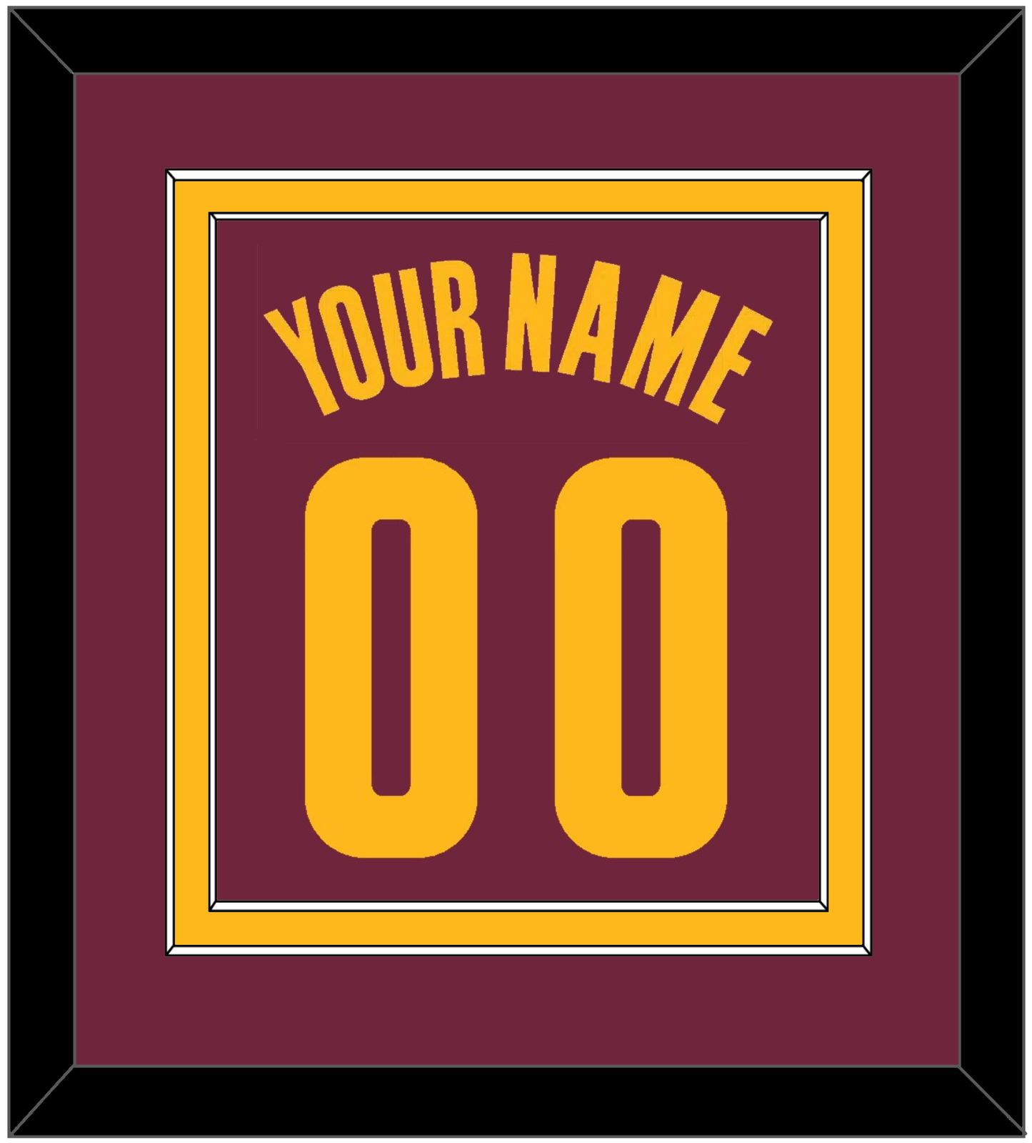 Cleveland Name & Number - Road Red (2010-2017) - Signature Tier 2