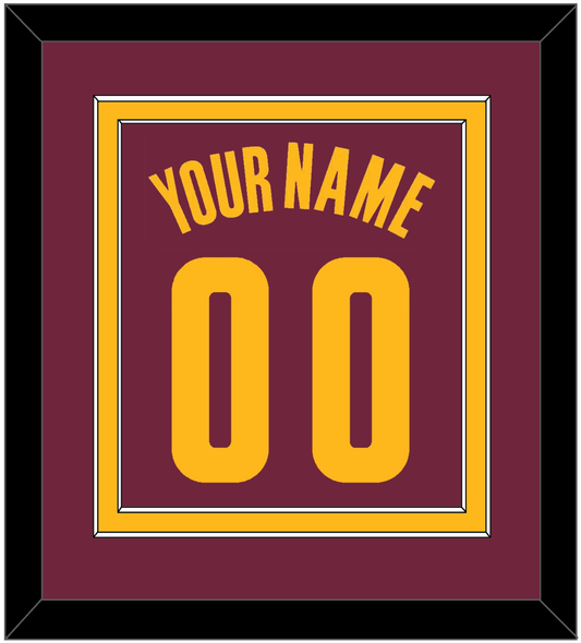 Cleveland Name & Number - Road Red (2010-2017) - Signature Tier 2