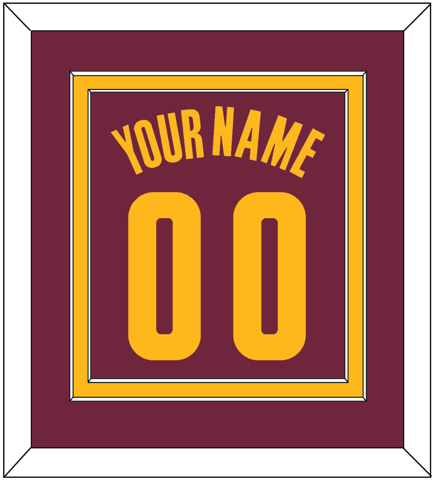 Cleveland Name & Number - Road Red (2010-2017) - Signature Tier 2