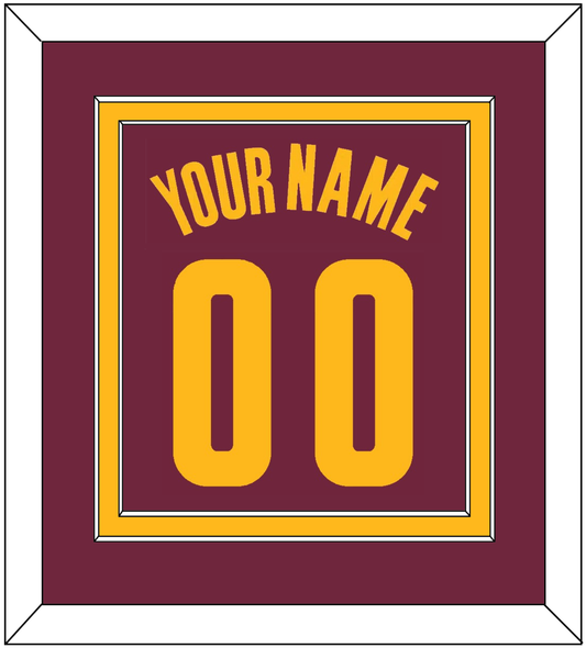 Cleveland Name & Number - Road Red (2010-2017) - Signature Tier 2