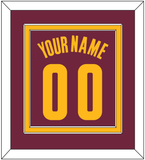 Cleveland Name & Number - Road Red (2010-2017) - Double Mat 2