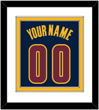 Cleveland Name & Number - Alternate Blue (2014-2017) - Double Mat 1