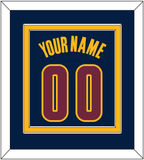 Cleveland Name & Number - Alternate Blue (2014-2017) - Double Mat 3