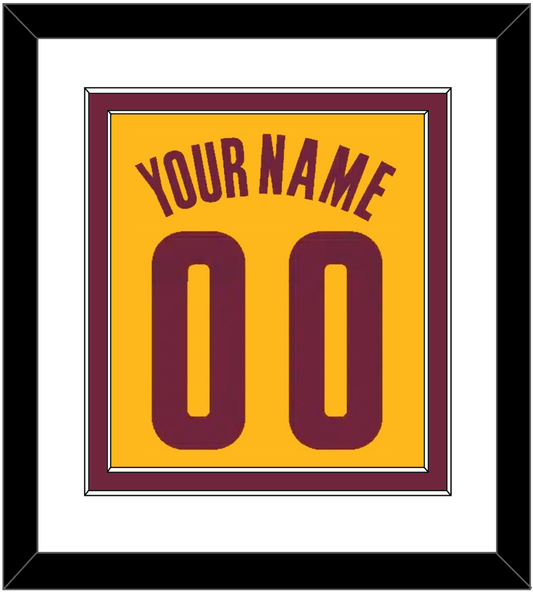 Cleveland Name & Number - Alternate Yellow (2012-2017) - Signature Tier 1
