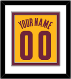 Cleveland Name & Number - Alternate Yellow (2012-2017) - Double Mat 1