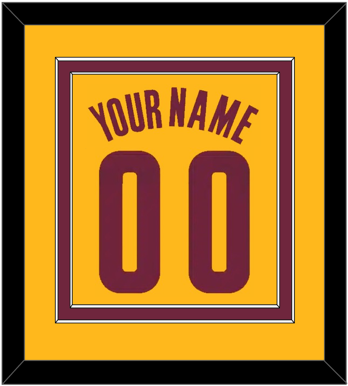 Cleveland Name & Number - Alternate Yellow (2012-2017) - Signature Tier 2